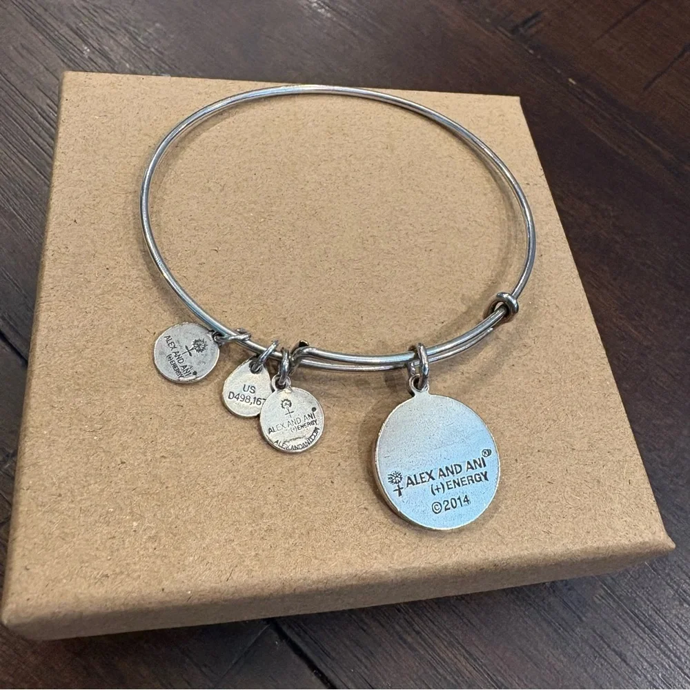 Alex and Ani “R” Charm Expandable Bracelet